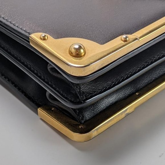 SOLD Prada Cahier Medium Black Leather Cross Body Bag - Picture 4 of 8